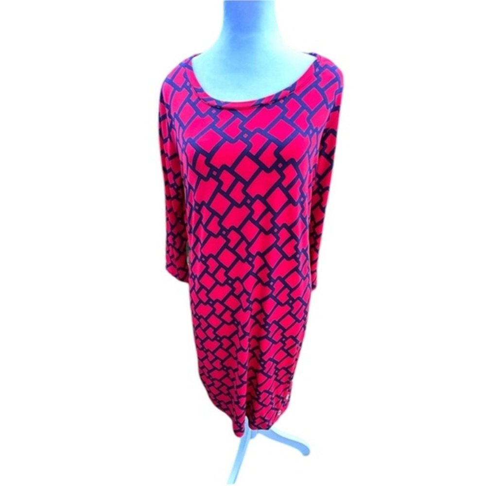 MICHAEL Michael Kors Large L NWOT red/navy knit dress